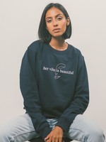 Peace Collective Her Vibe Crewneck | Navy