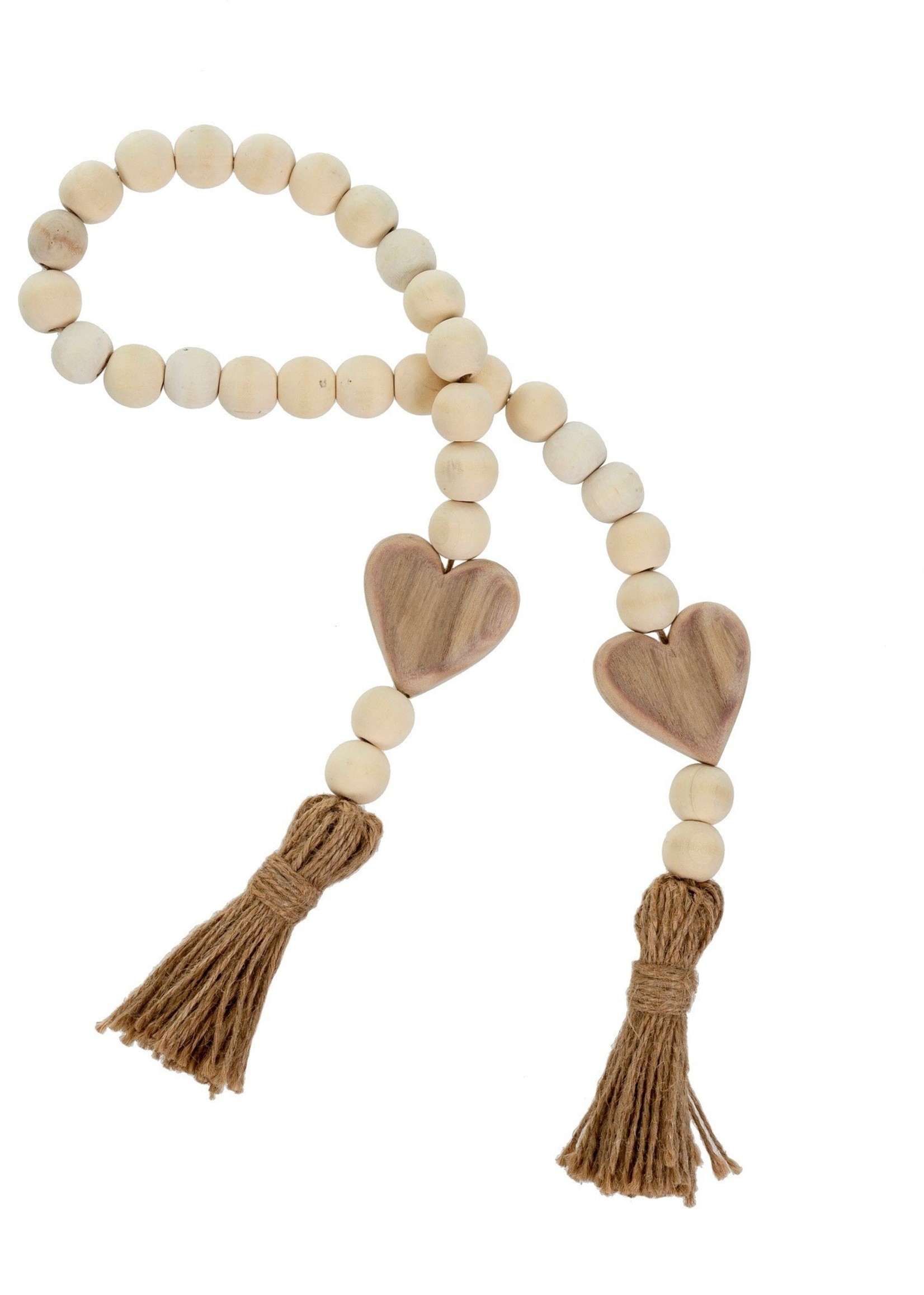Indaba Trading Co Tassel & Heart Beads | Natural