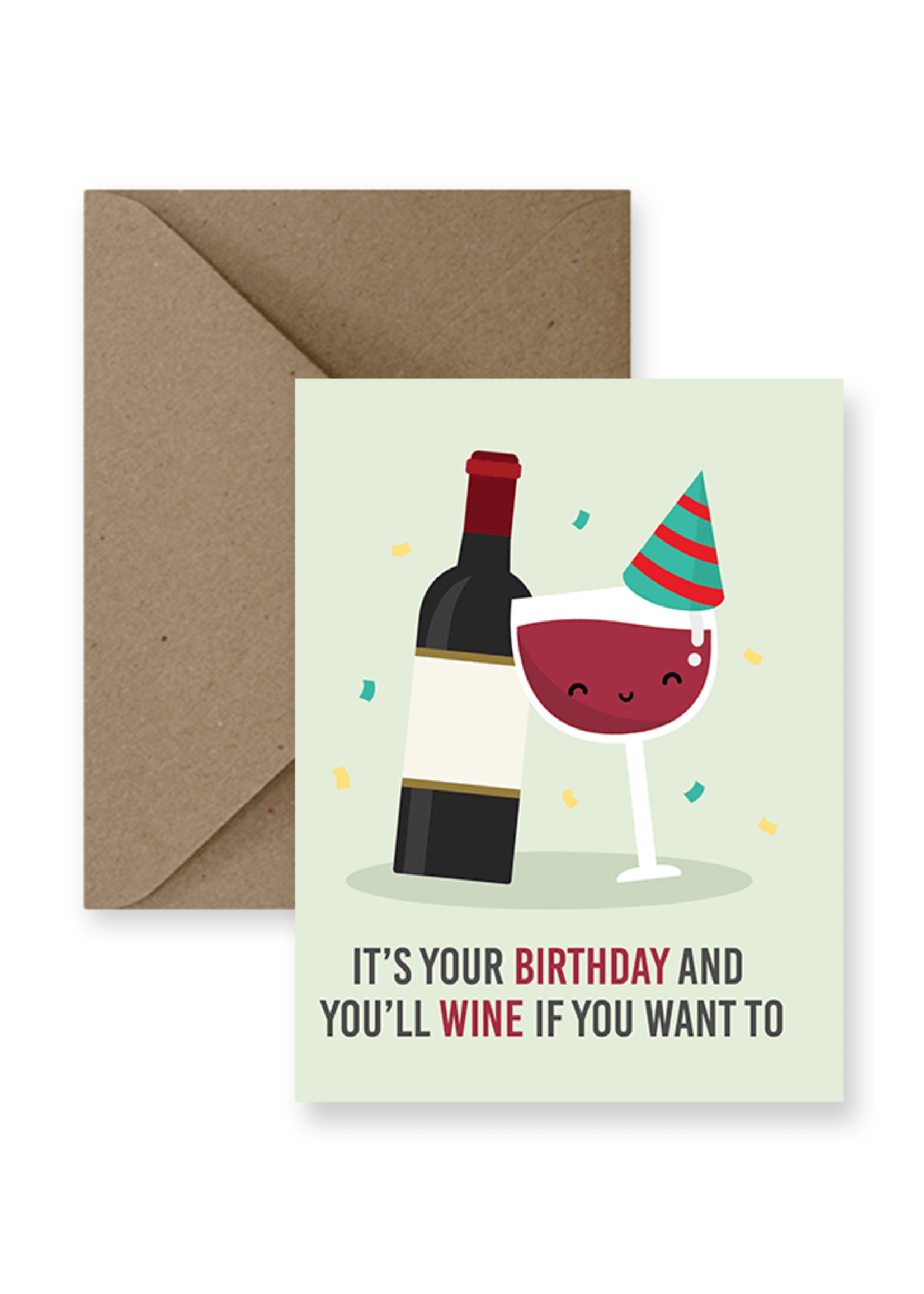 IMPAPER Wine Birthday Card