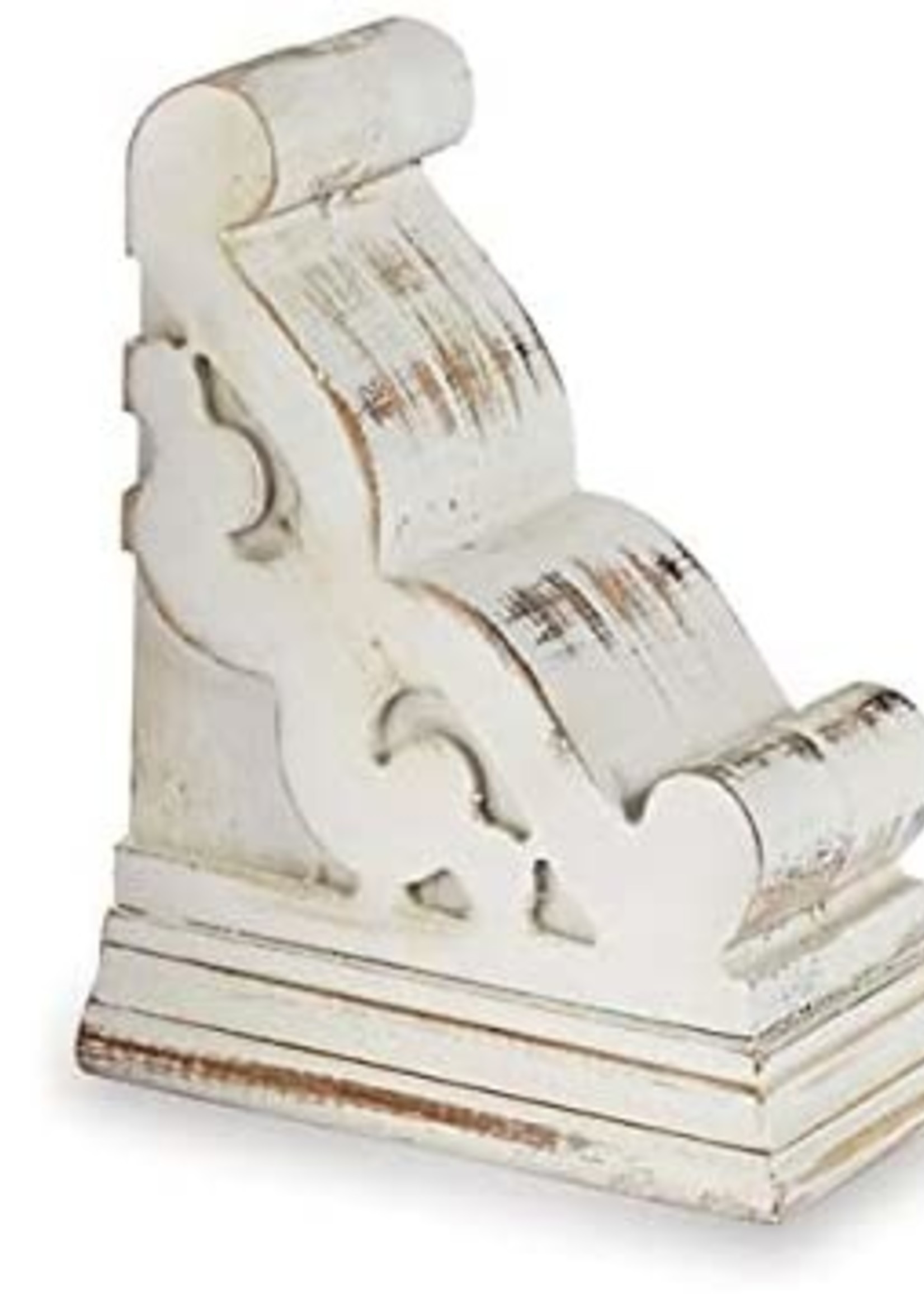 Mud Pie Washed White Bookend