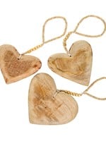 Indaba Trading Co Wood Heart Ornaments | Set of 3