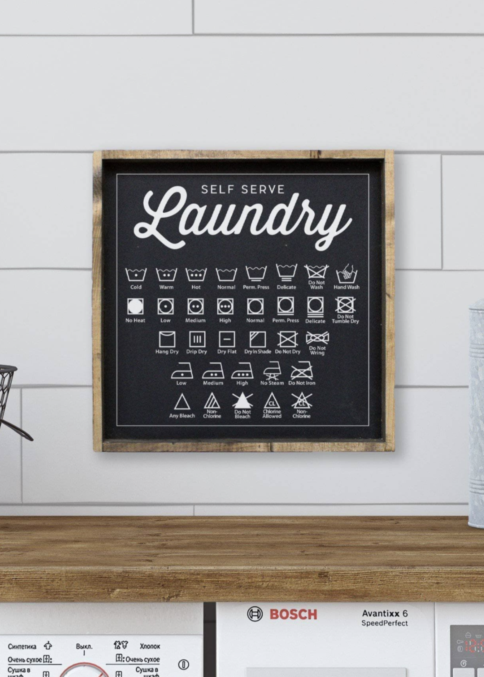 Laundry Symbols | Dark Walnut