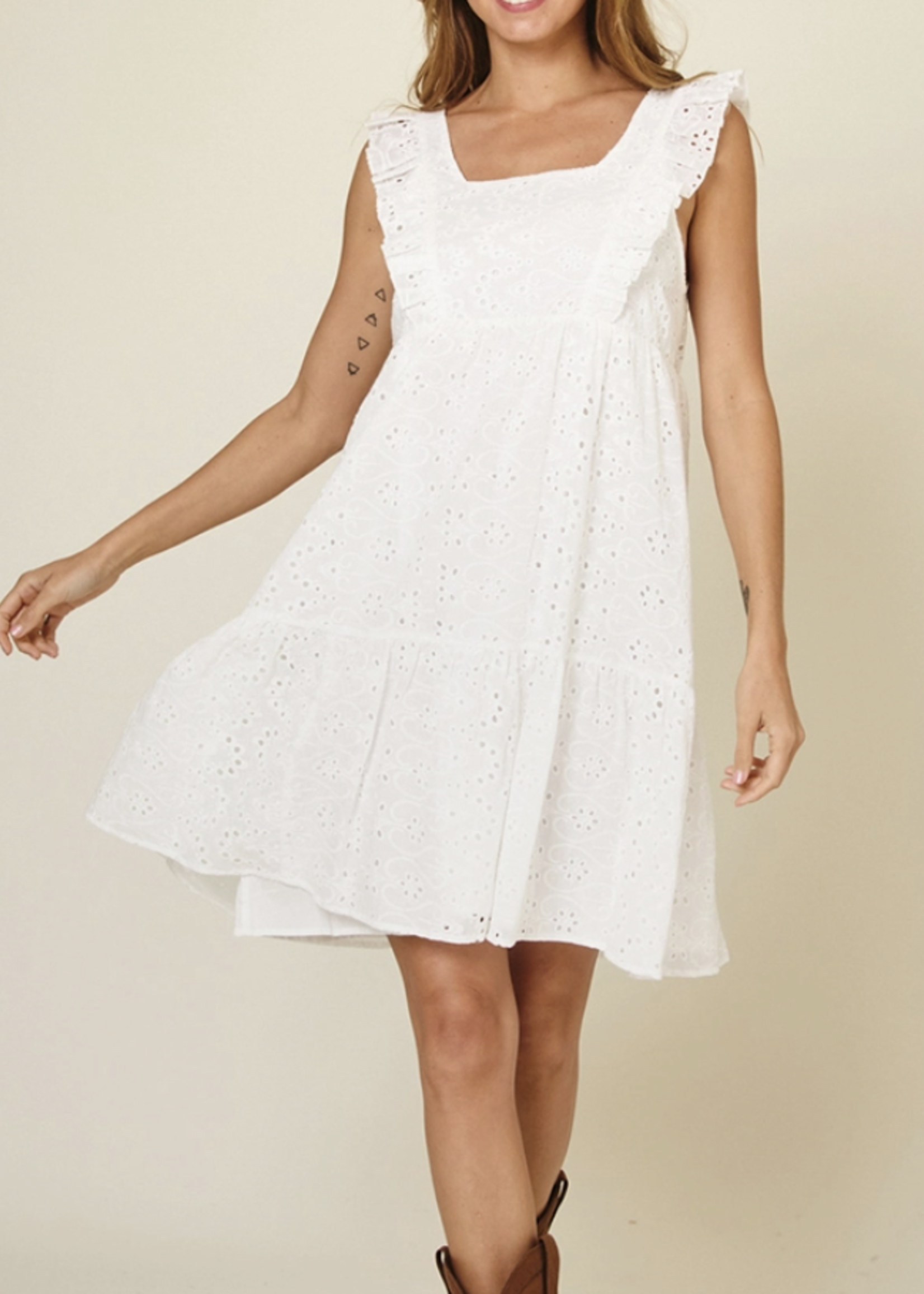 Jilly Lace Dress | White