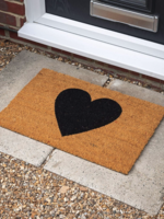 Indaba Trading Co Doormat | Black Heart