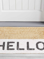 Mud Pie Hello Jute Doormat | 2 Tone