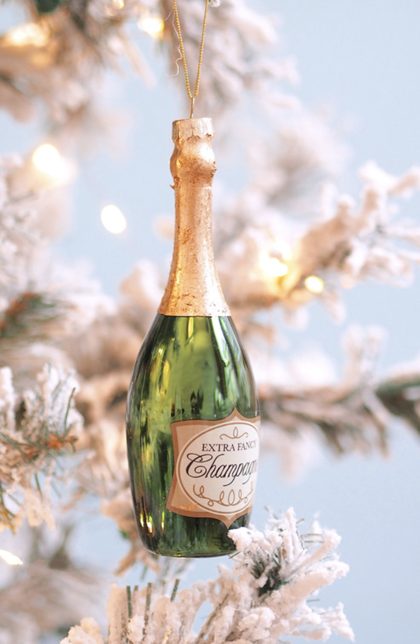Champagne Ornament Oak & Ivory Collective