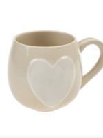 Indaba Trading Co Big Heart Mug | Cream