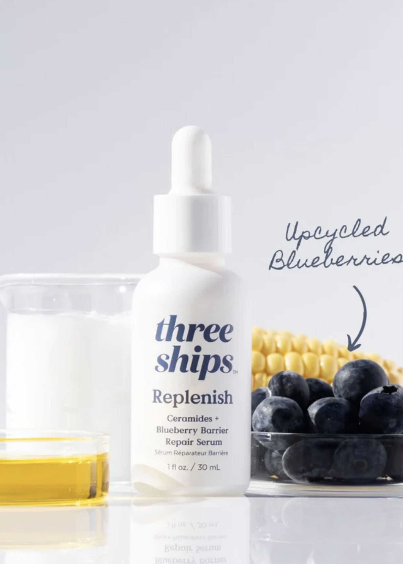 Three Ships Beauty Replenish | Ceramides + Blueberry Barrier Repair Serum