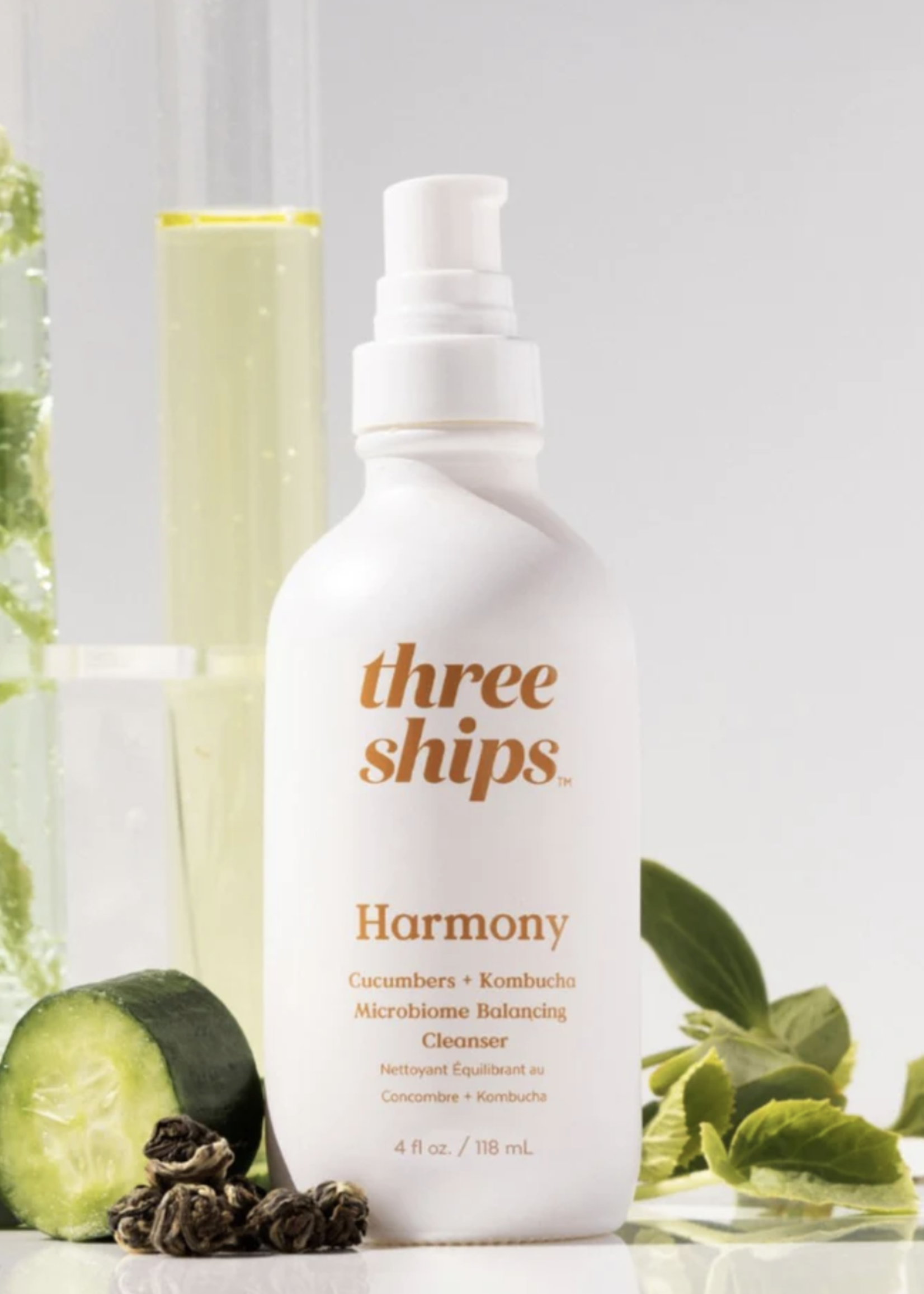 Three Ships Beauty Harmony | Cucumber + Kombucha Microbiome Balancing Cleanser