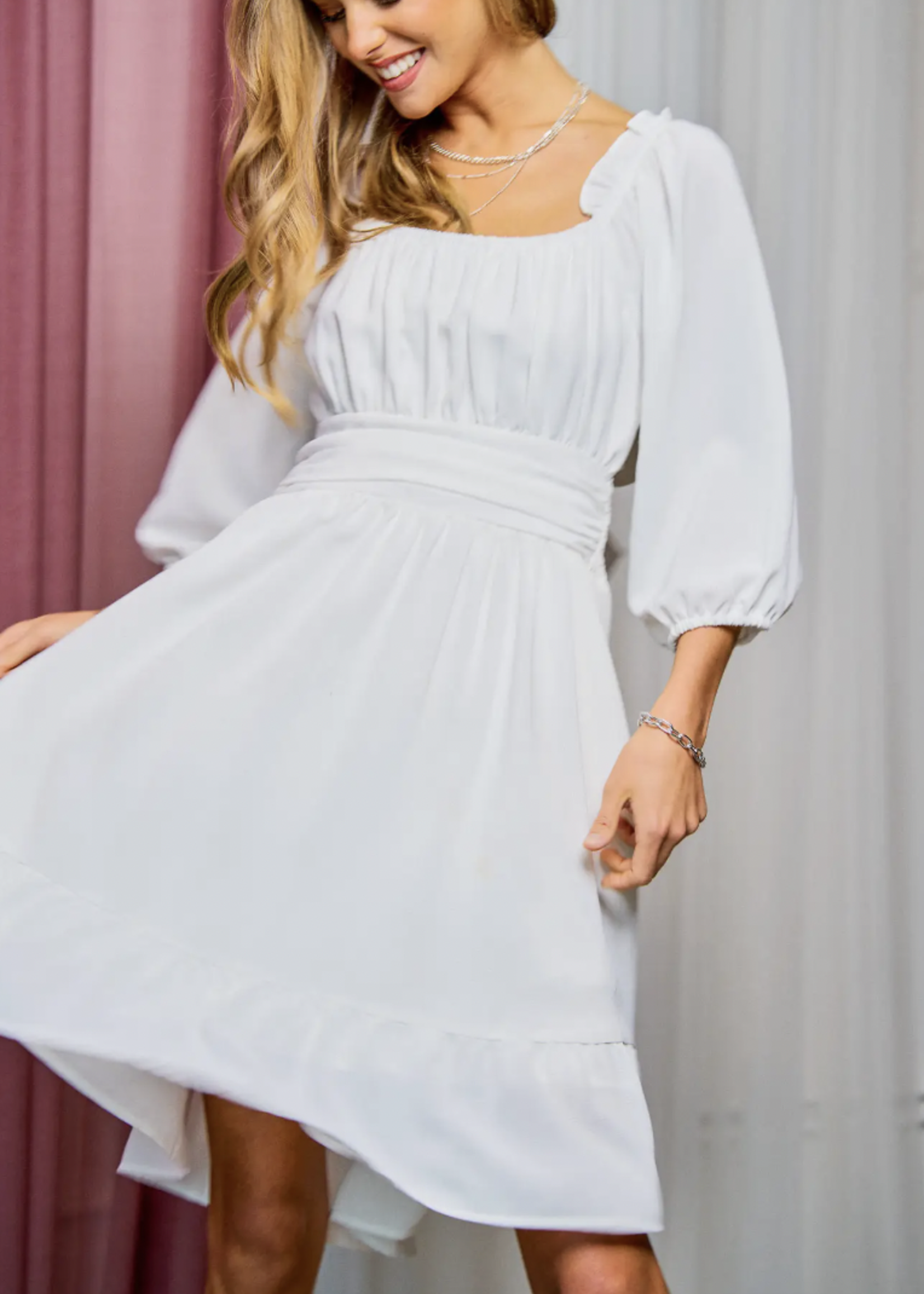Dani Serena Tie-Back Dress | White