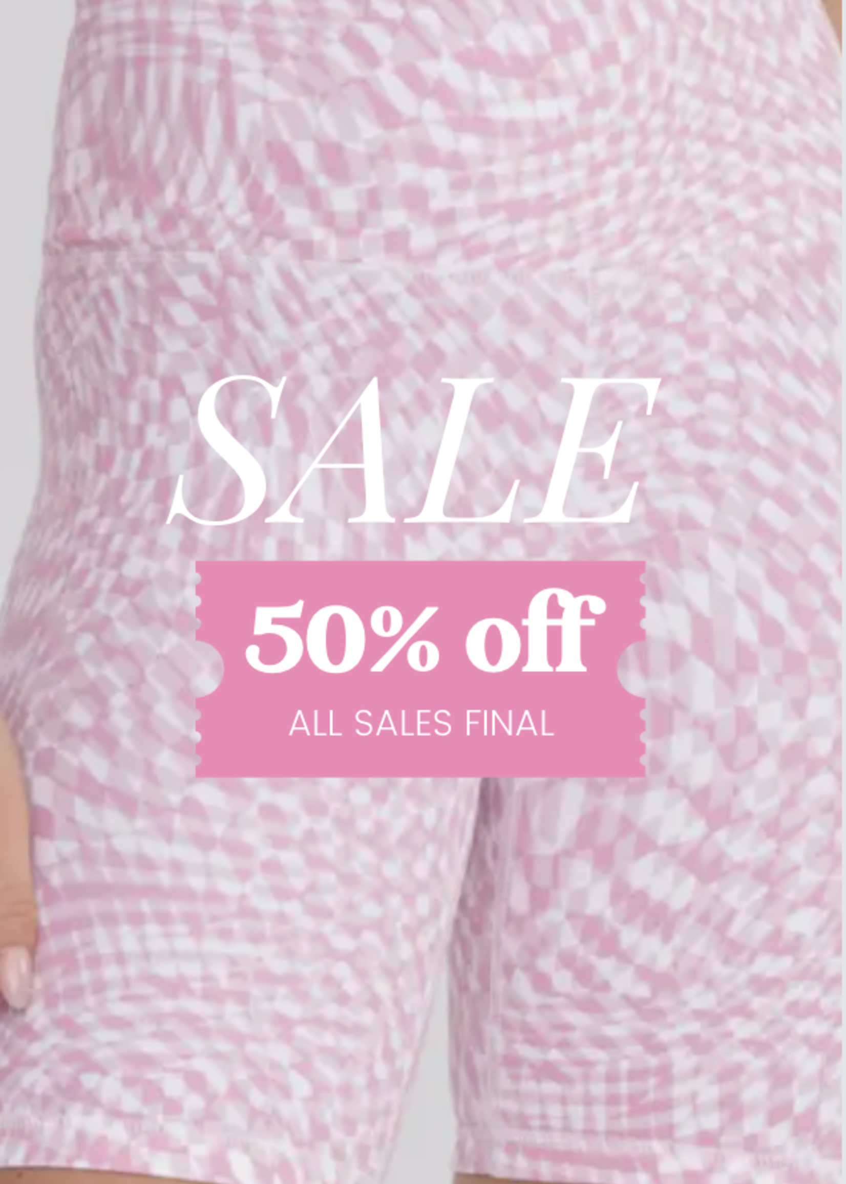 50% OFF Biker Shorts | Trippy Pink