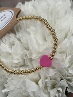 Pink Tide Bead Co Gold Filled Candy Heart Bracelet