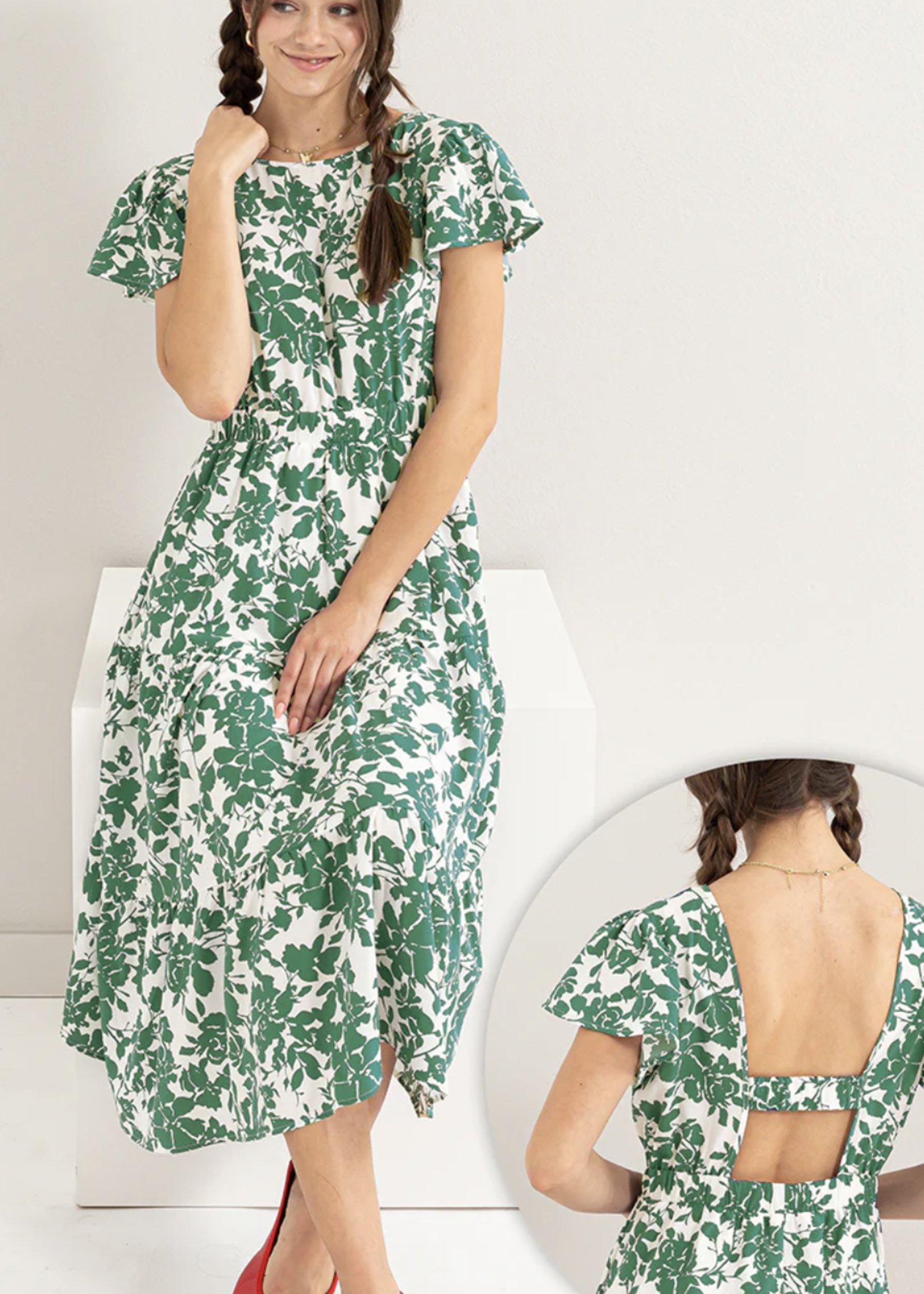 HFV Lush Midi Dress | Green