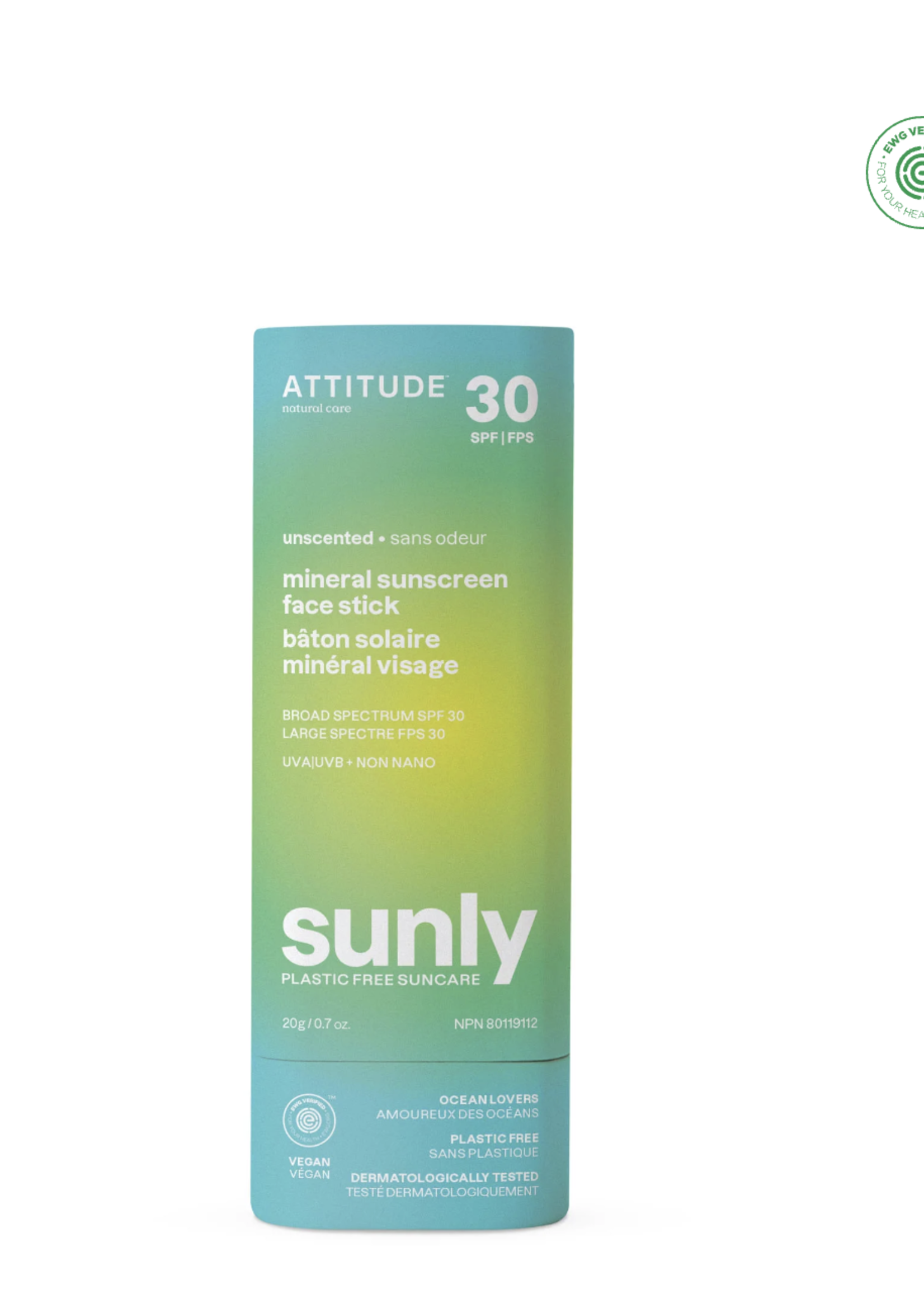 Sunly SPF 30 Face Stick | Unscented