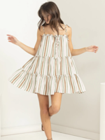 HFV Tide Striped Mini Dress | Olive