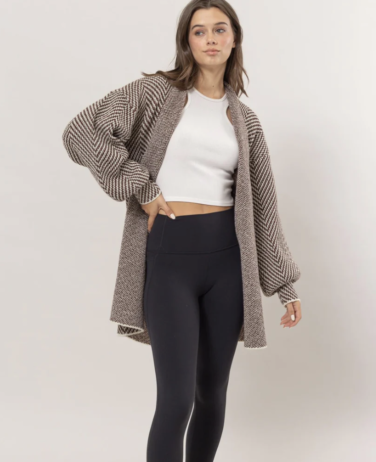 Herringbone cardigan hotsell