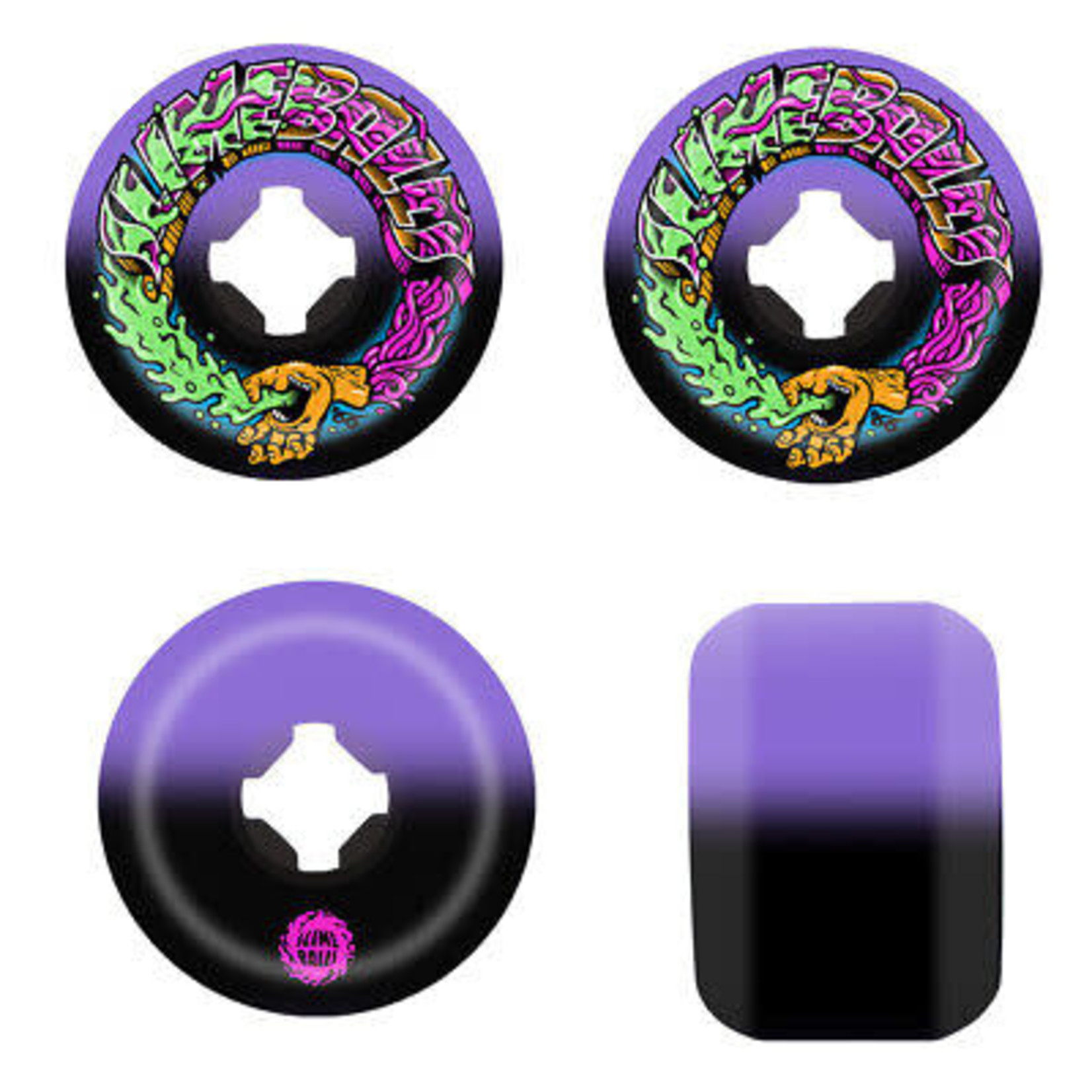 Slimeballs WHEELS GREETINGS SPEED BALLS Purple Black 99A 53mm