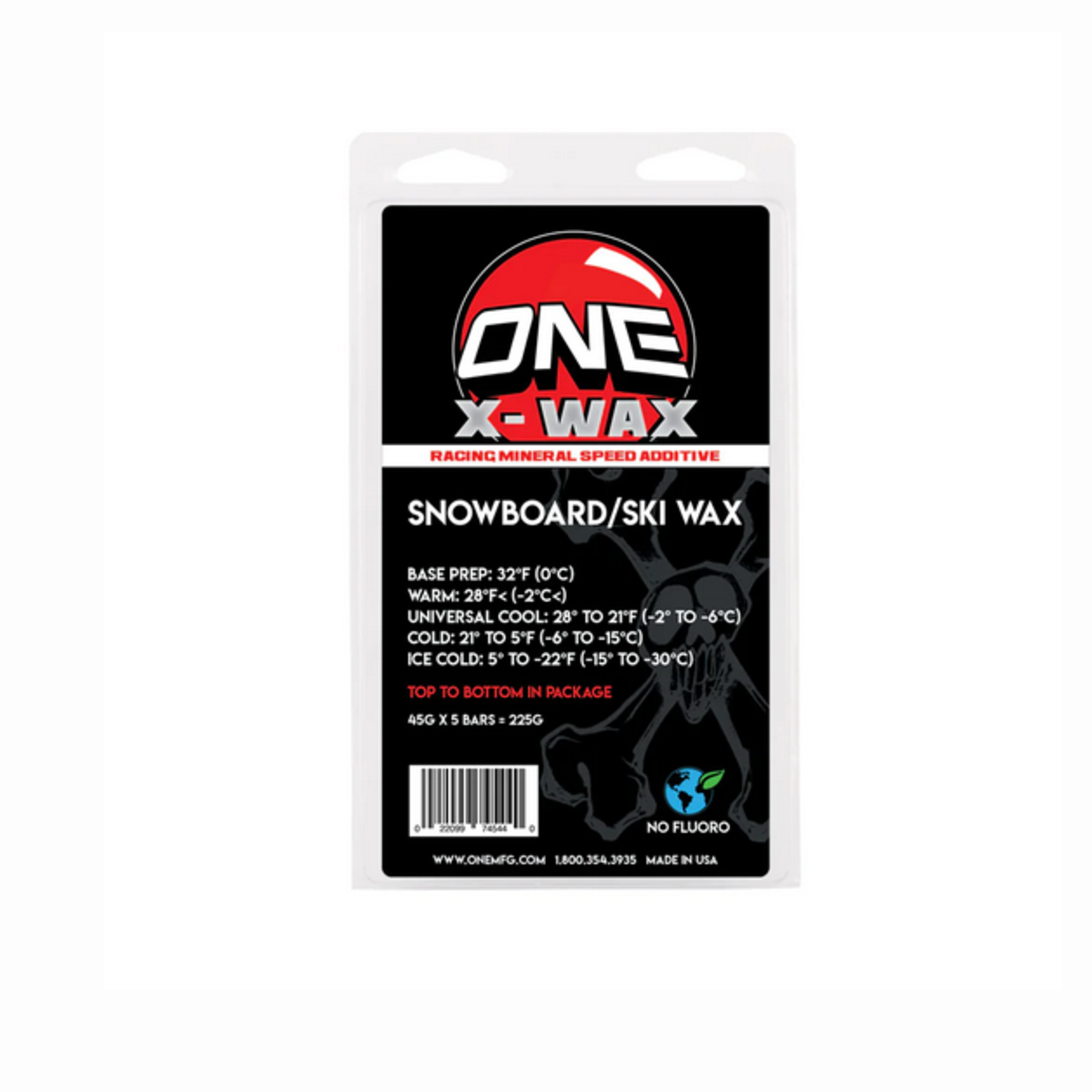 OneBallJay X-WAX 5pk BASE PREP Warm/Cool/Cold/Ice 225g (Racing-Unscented)
