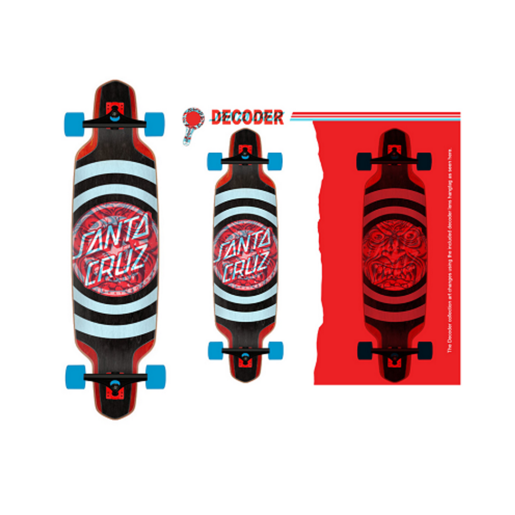 Santa Cruz DROP DOWN DECODER ROSKOPP LONGBOARD 9.5x37.52 in.