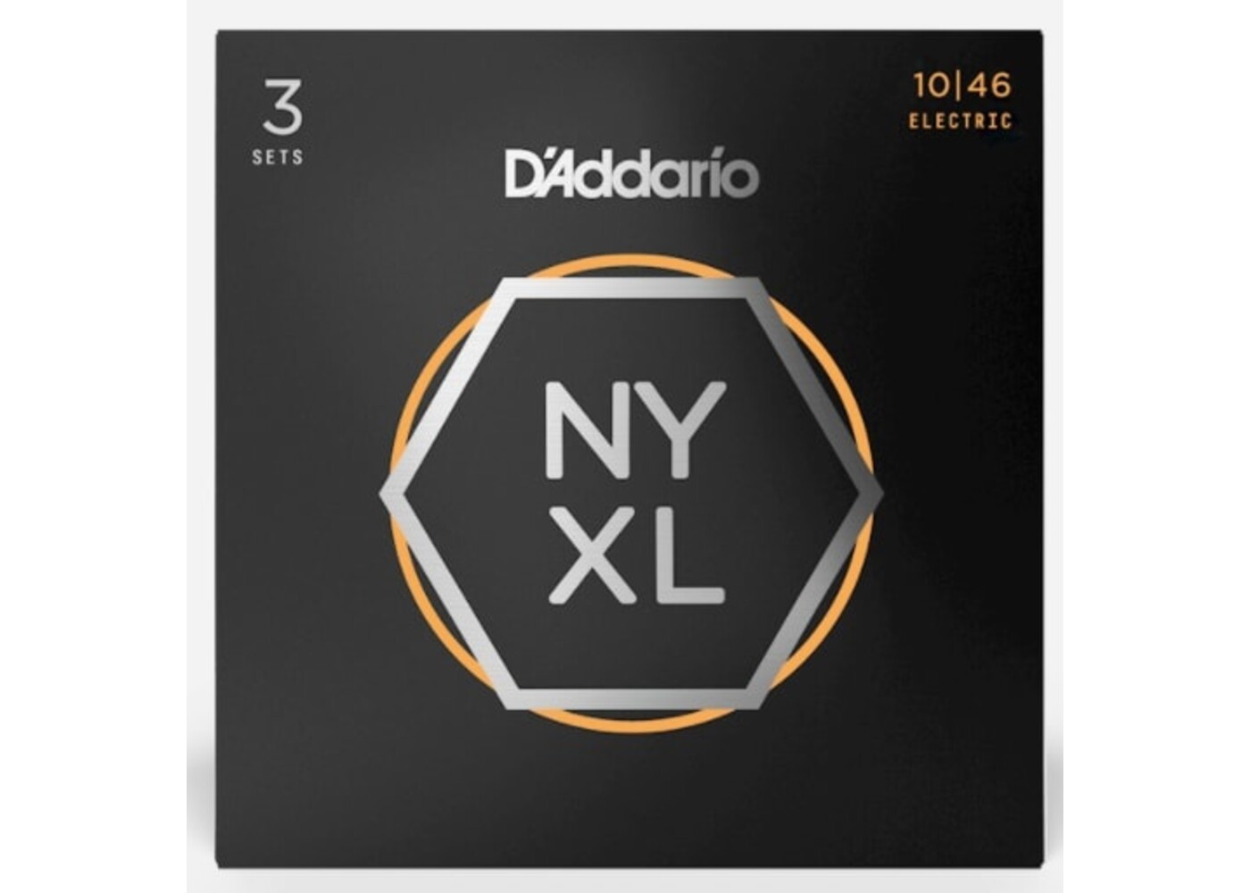 D'Addario D'Addario NYXL1046-3P Nickel Wound Electric Guitar Strings, Regular Light, 10-46, 3 Pack