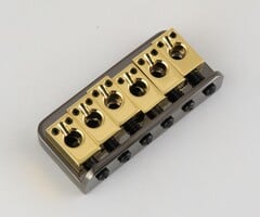 MannMade USA MannMade USA Hardtail Bridge - Black Nickel Hybrid - fits Hamer Sustain Block style guitars