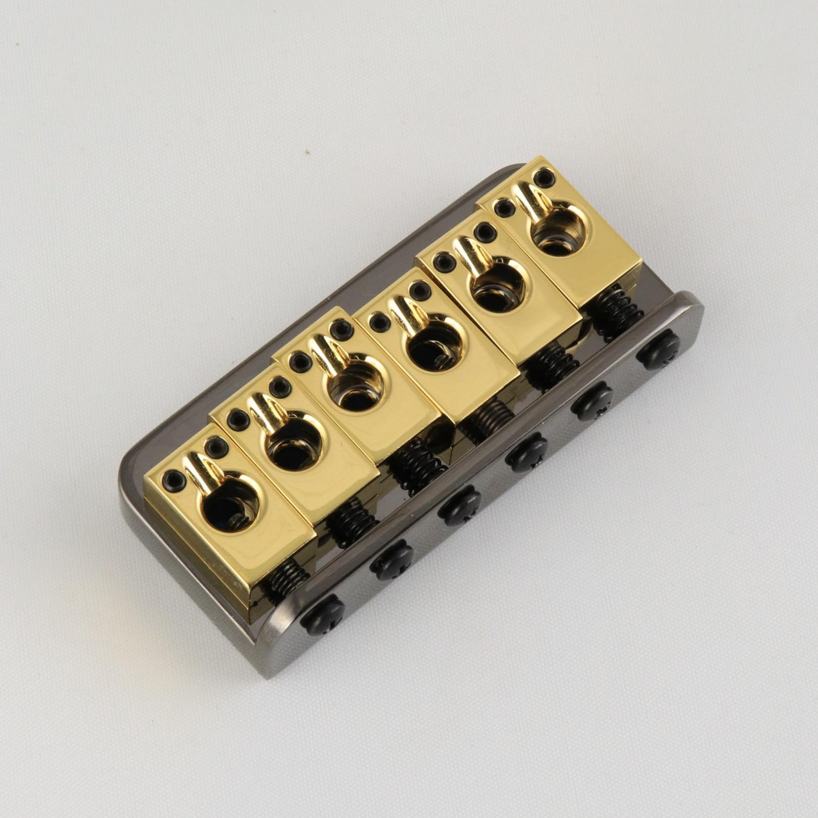 MannMade USA MannMade USA Hardtail Bridge - Black Nickel Hybrid - fits Hamer Sustain Block style guitars