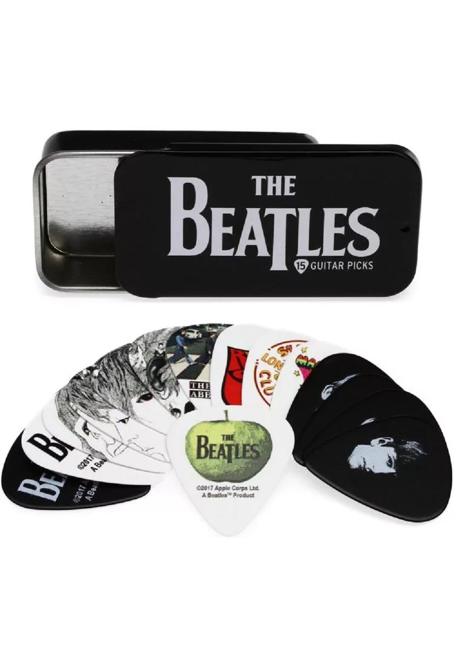 D Addario D Addario Beatles Signature Guitar Pick Tins Logo 15 Picks John Mann S Guitar Vault