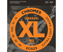 D'Addario D'Addario ECG23 Chromes Flat WoundExtra Light 10-48