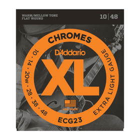 D'Addario D'Addario ECG23 Chromes Flat WoundExtra Light 10-48