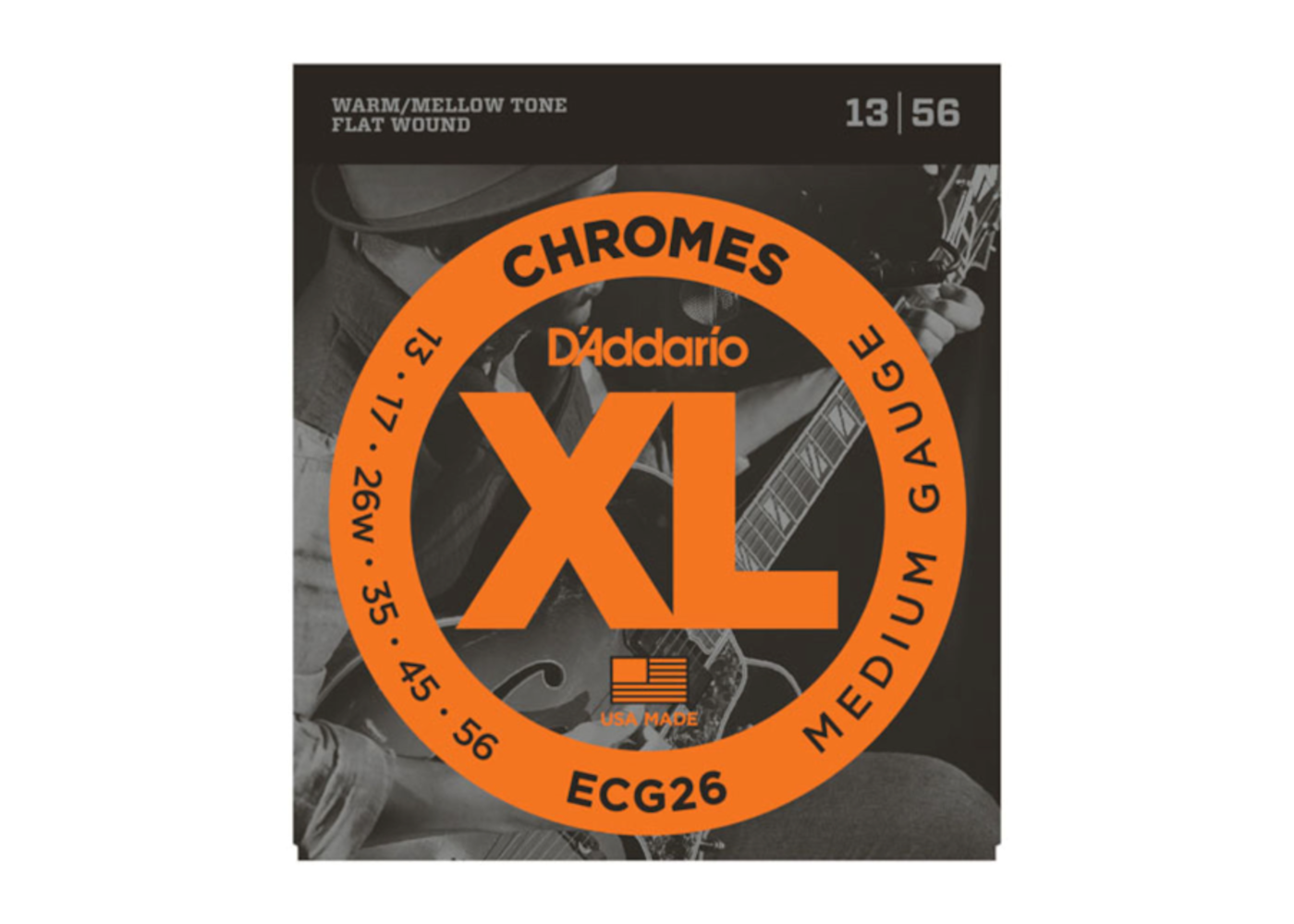 D'Addario D'Addario ECG26 Chromes Flat Wound Medium 13-56