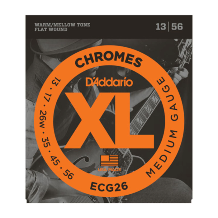 D'Addario D'Addario ECG26 Chromes Flat Wound Medium 13-56
