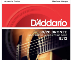 D'Addario D'Addario EJ12 80/20 Bronze Acoustic Guitar Strings Medium 13-56