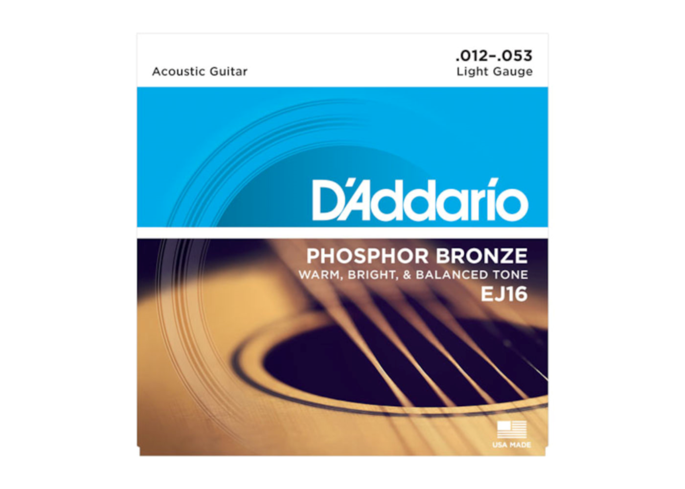 D'Addario D'Addario EJ16 Phosphor Bronze Light Acoustic Guitar Strings