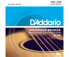D'Addario D'Addario EJ16 Phosphor Bronze Light Acoustic Guitar Strings