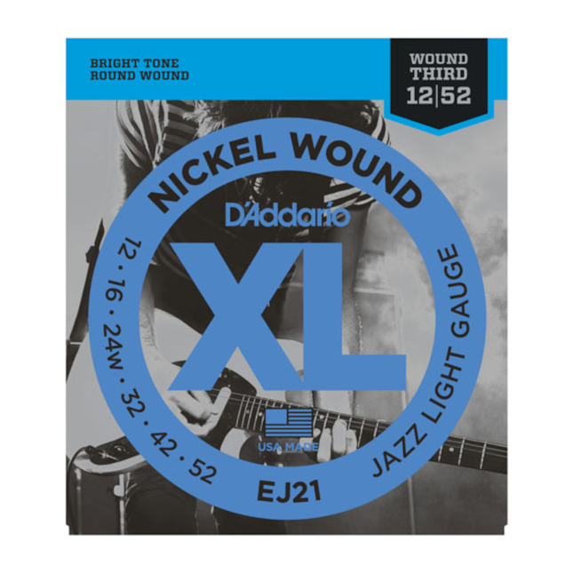 D'Addario D'Addario EJ21 Jazz Light (wound 3rd) Electric Strings