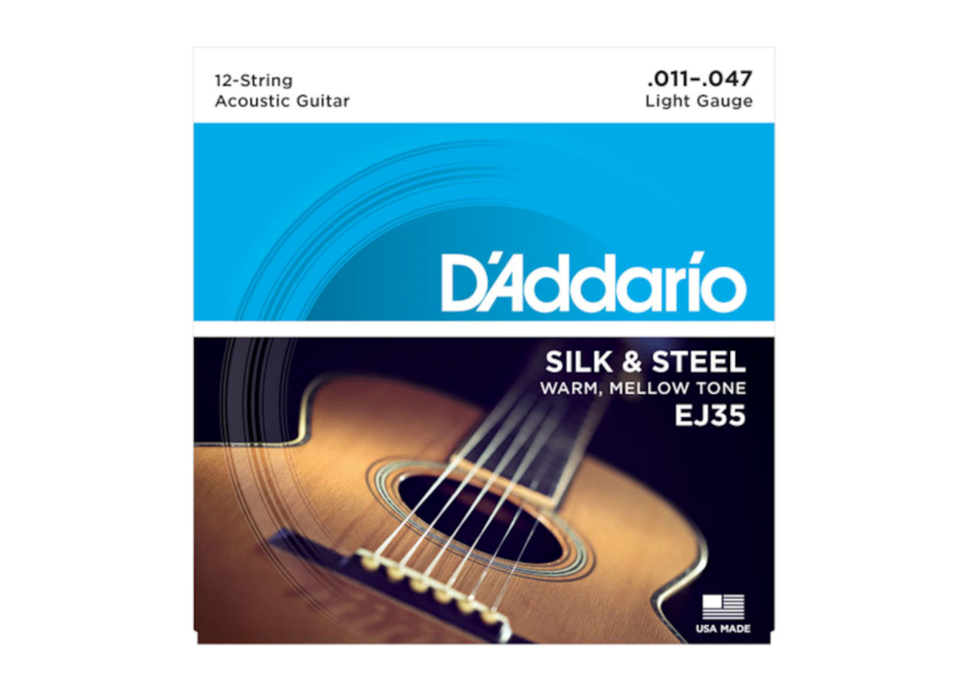 D'Addario D'Addario EJ35 Silk & Steel 12-String Folk 11-47