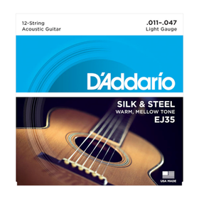 D'Addario D'Addario EJ35 Silk & Steel 12-String Folk 11-47
