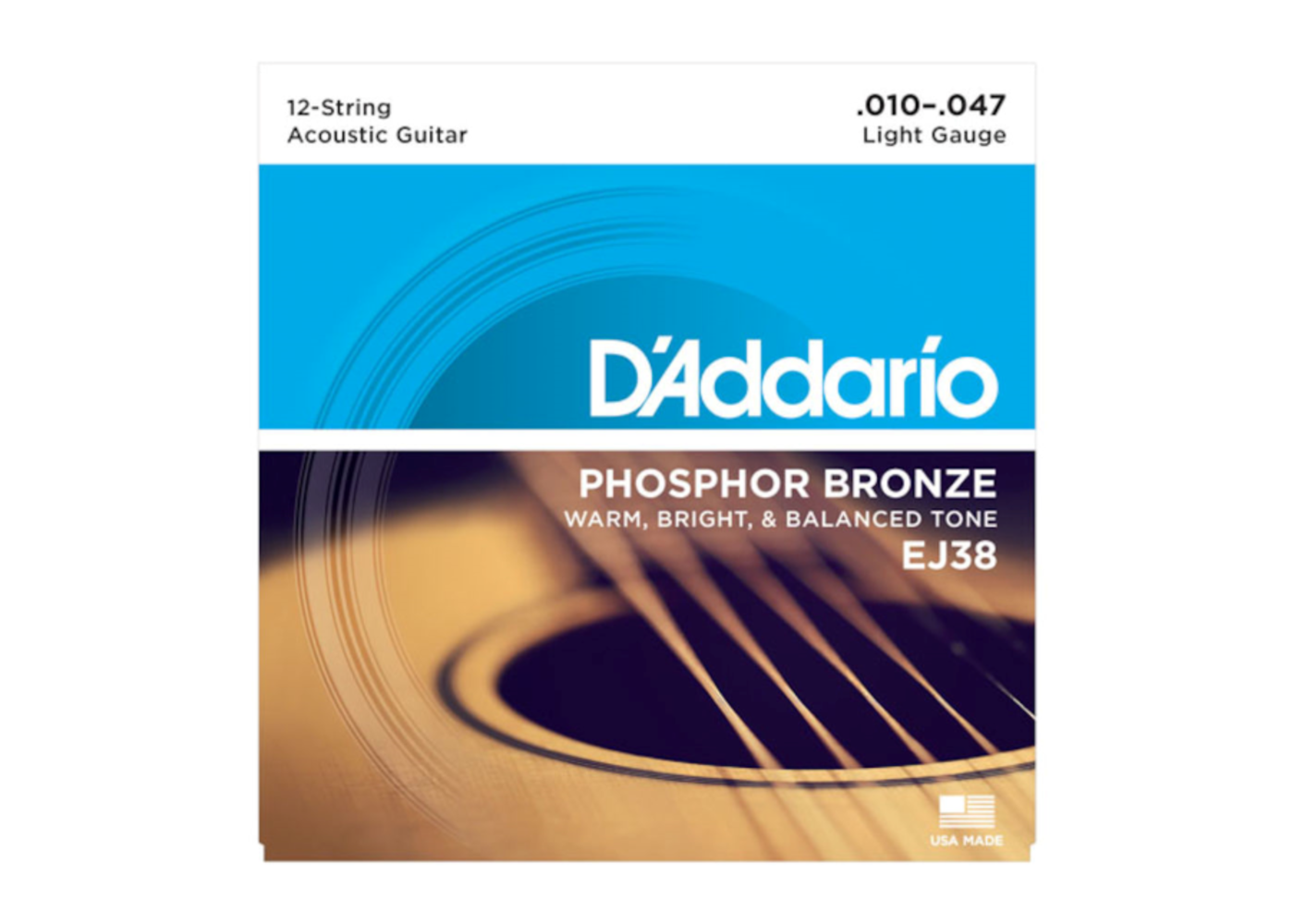 D'Addario D'Addario EJ38 Phosphor Bronze Light 12-String Acoustic Strings