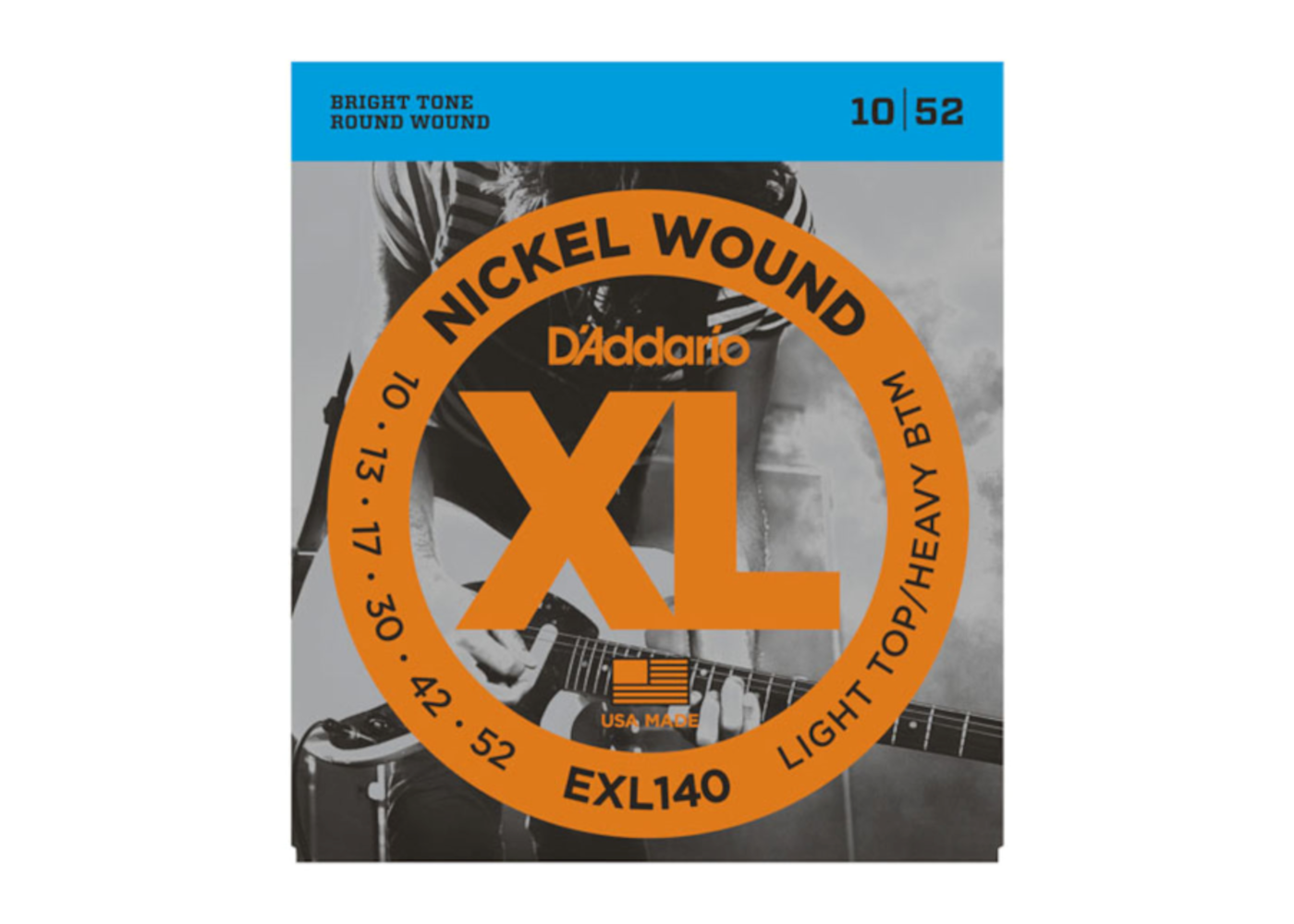 D'Addario D'addario EXL140 Nickel Wound Light Top/Heavy Bottom 10-52