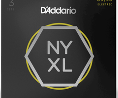 D'Addario D'Addario NYXL0946-P Nickel Wound Electric Guitar Strings, Super Light Top / Regular Bottom, 9-46, 3 Pack