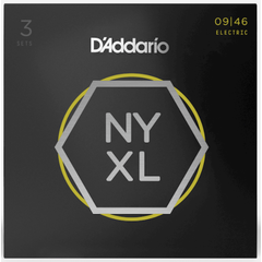 D'Addario D'Addario NYXL0946-P Nickel Wound Electric Guitar Strings, Super Light Top / Regular Bottom, 9-46, 3 Pack