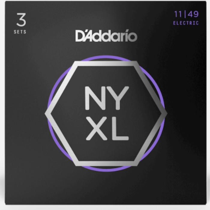 D'Addario D'Addario NYXL1149 Nickel Wound Electric Guitar Strings Medium 11-49 - 3 Pack
