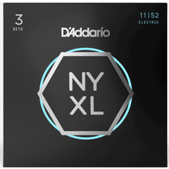 D'Addario D'Addario NYXL1152 Nickel Wound Electric Guitar Strings, Medium Top / Heavy Bottom, 11-52 - 3 Pack