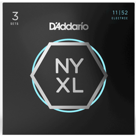 D'Addario D'Addario NYXL1152 Nickel Wound Electric Guitar Strings, Medium Top / Heavy Bottom, 11-52 - 3 Pack