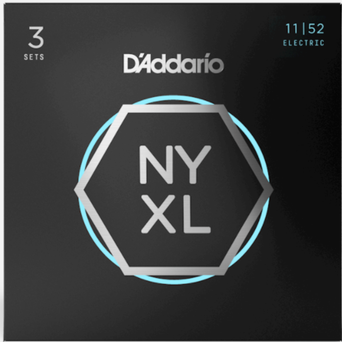 D'Addario D'Addario NYXL1152 Nickel Wound Electric Guitar Strings Medium Top / Heavy Bottom 11-52 - 3 Pack