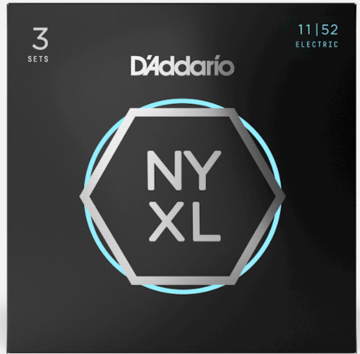 D'Addario D'Addario NYXL1152 Nickel Wound Electric Guitar Strings Medium Top / Heavy Bottom 11-52 - 3 Pack