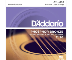 D'Addario D'Addario Phosphor Bronze Acoustic Guitar Strings Custom Light 11-52