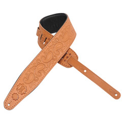 Levy's Levy's Leather Tooled Leather Guitar Strap - Russett
