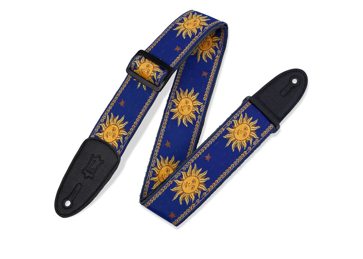 Levy's Levy's Sun Design Polypropylene Guitar Strap - Blue/Yellow