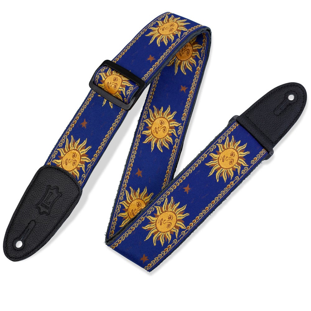 Levy's Levy's Sun Design Polypropylene Guitar Strap - Blue/Yellow